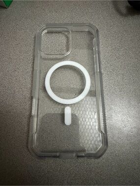 iPhone 16 Pro Max Onn Brand Clear MagSafe-Compatible Phone Case with White Ring